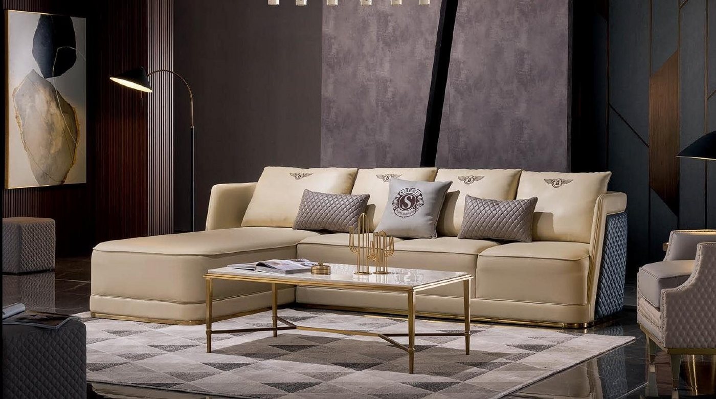 JVmoebel Ecksofa Klassische Leder L Form Couch Wohnlandschaft Ecksofa, Made in Europe von JVmoebel