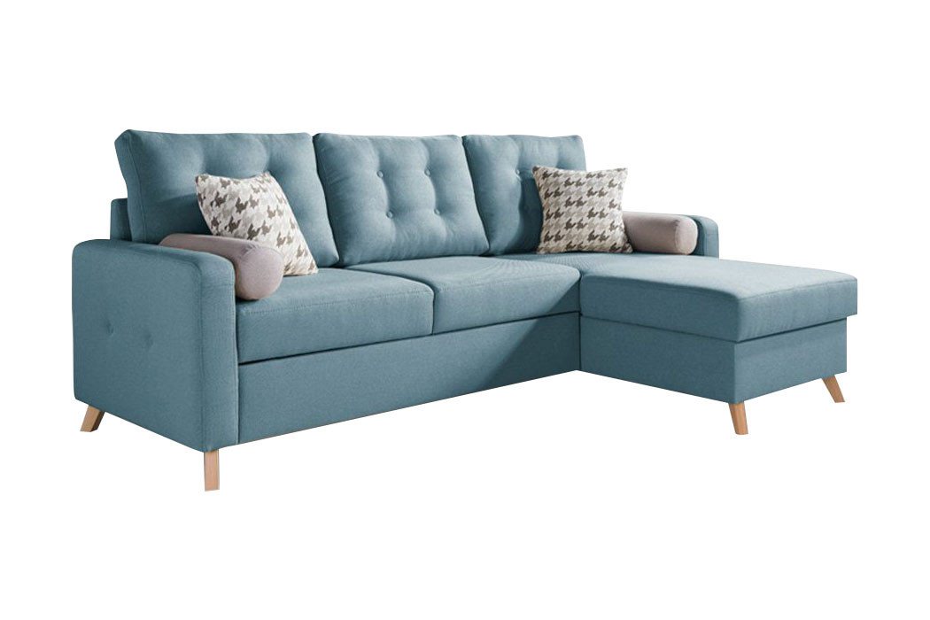 JVmoebel Ecksofa L-Form Bettfunktion Stoff Ecksofa Sofa Couch Design Couch Polstermöbel von JVmoebel