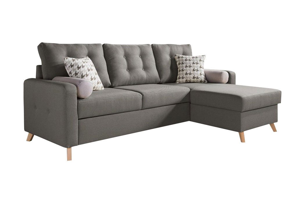 JVmoebel Ecksofa L-Form Bettfunktion Stoff Ecksofa Sofa Couch Design Couch Polstermöbel von JVmoebel