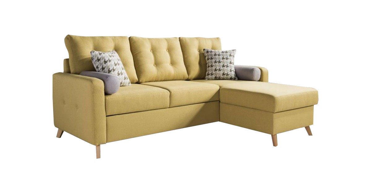 JVmoebel Ecksofa L-Form Bettfunktion Stoff Ecksofa Sofa Couch Design Couch Polstermöbel von JVmoebel