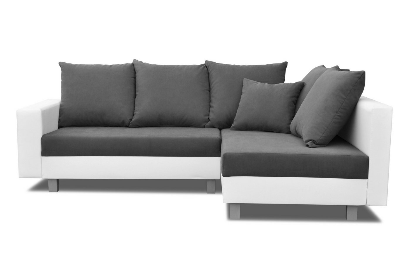 JVmoebel Ecksofa L-Form Sofa Wohnlandschaft Textil Kunstleder in Weiß, Made in Europa von JVmoebel