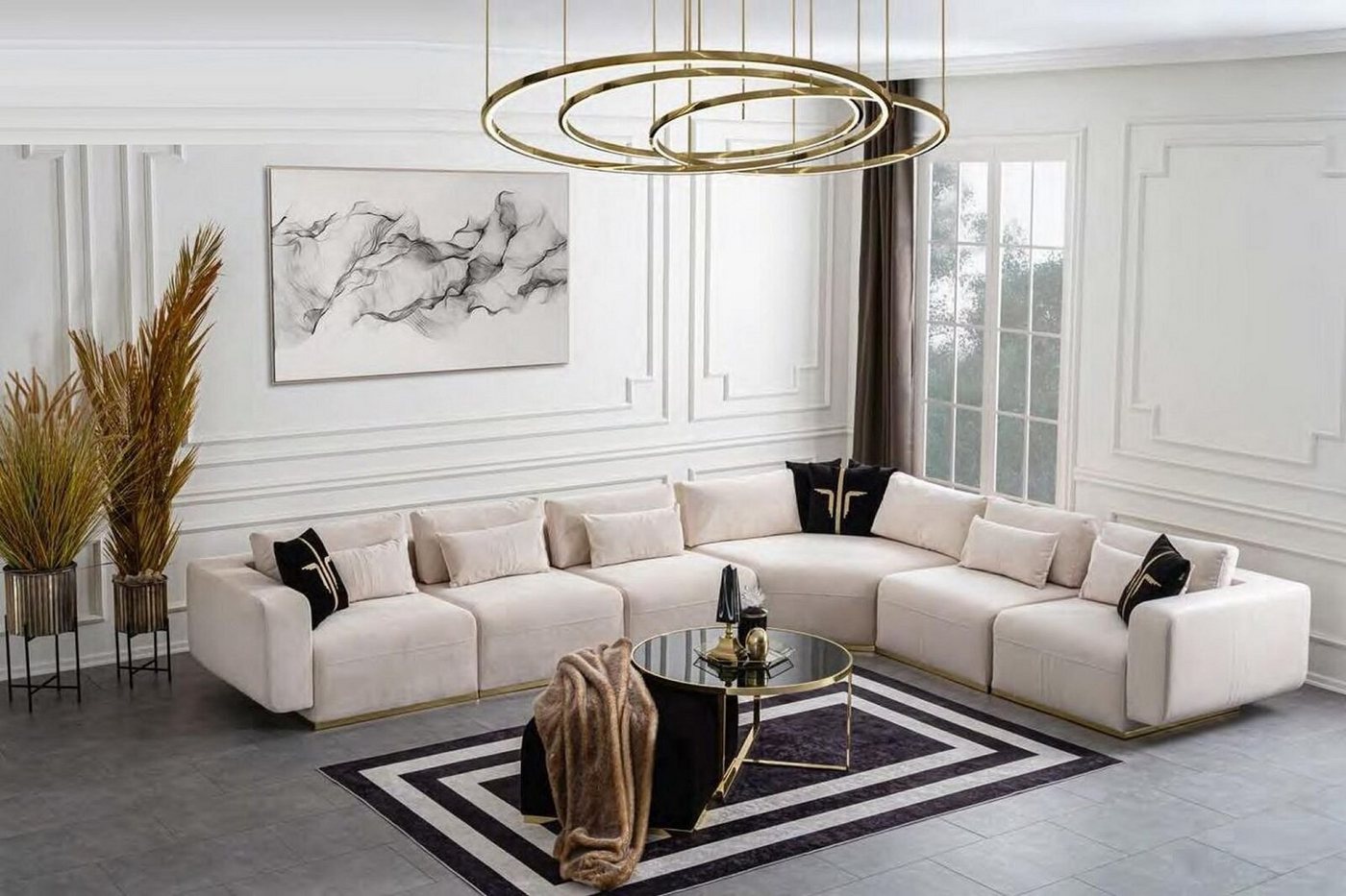 JVmoebel Ecksofa L-Form Wohnlandschaft Luxus Sofa Wohnzimmer Couch Moderne, 1 Teile, Made in Europa von JVmoebel