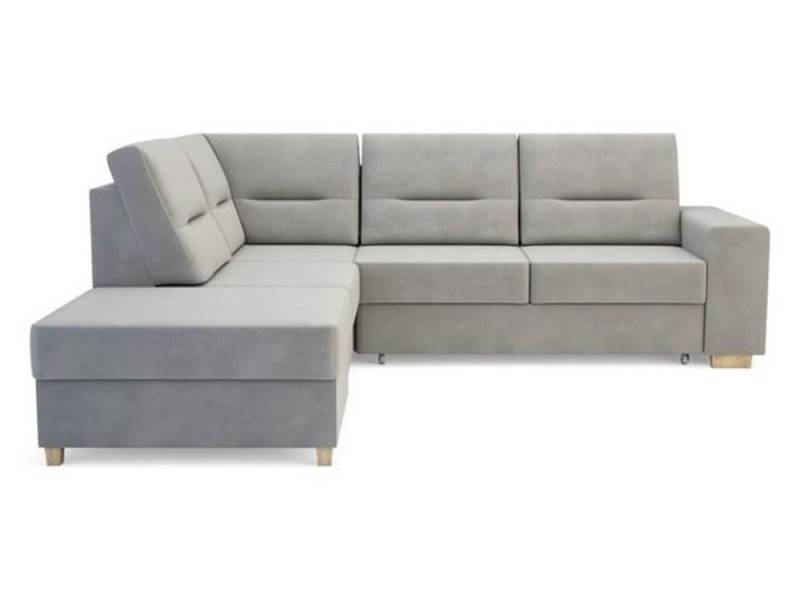 JVmoebel Ecksofa L-förmiges Design-Sofa mit Bettfunktion aus Leder und Textil, Made in Europa von JVmoebel