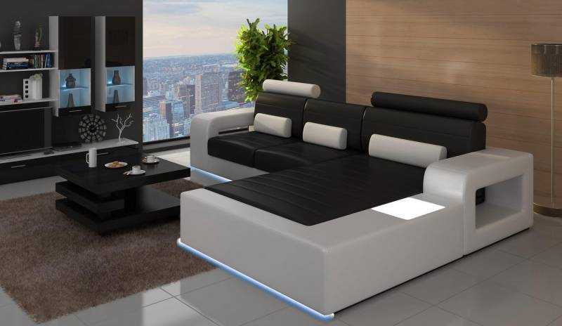 JVmoebel Ecksofa LEDER ECKCOUCH GARNITUR mit USB,LEDERCOUCH Maßanfertigung SOFA, Made in Europa von JVmoebel