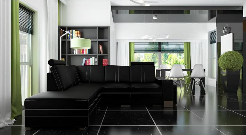 JVmoebel Ecksofa LEDERSOFA ECKSOFA MIT BETTFUNKTION BETTKASTEN SCHLAFSOFA LEDERECKCOUCH, Made in Europa von JVmoebel