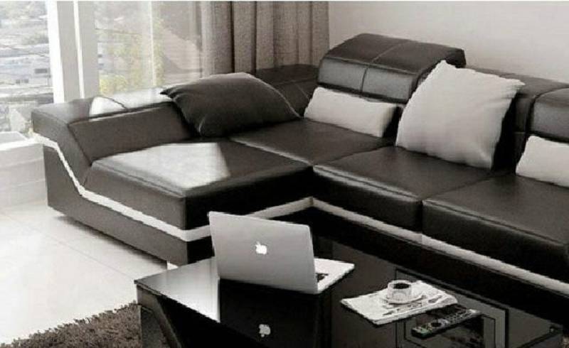 JVmoebel Ecksofa LEDERSOFA ECKSOFA SOFA GARNITUR DESIGNER COUCH WOHNLANDSCHAFT, Made in Europa von JVmoebel