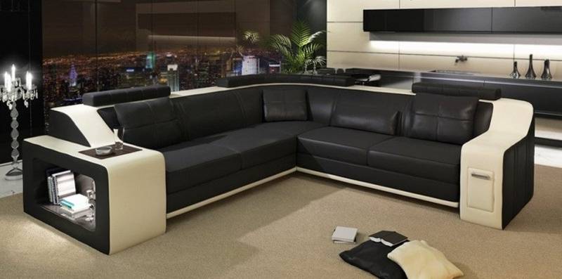 JVmoebel Ecksofa Leder Textil Sofa mit USB Polster Wohnlandschaft Sitzgarnitur, Made in Europa von JVmoebel