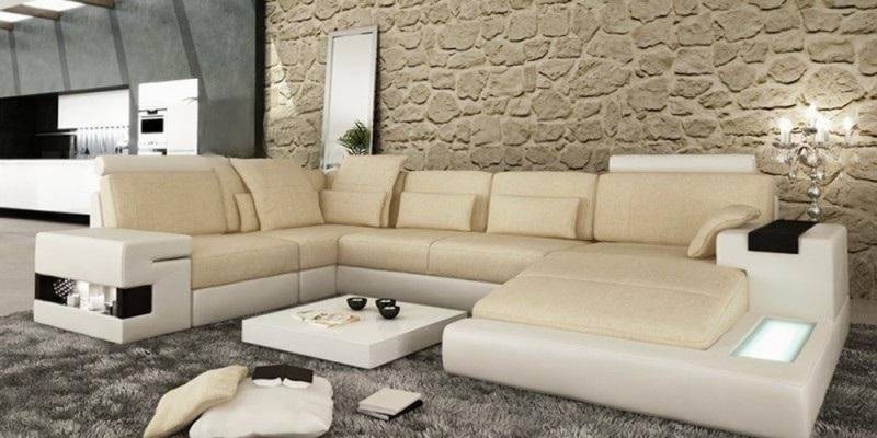 JVmoebel Ecksofa Leder Wohnlandschaft Sofa mit USB Steckdose - Polster Ecksitzgruppe, Made in Europa von JVmoebel