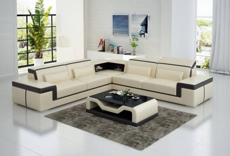 JVmoebel Ecksofa Ledersofa Couch Wohnlandschaft Ecksofa Eck Garnitur Design Modern, Made in Europa von JVmoebel