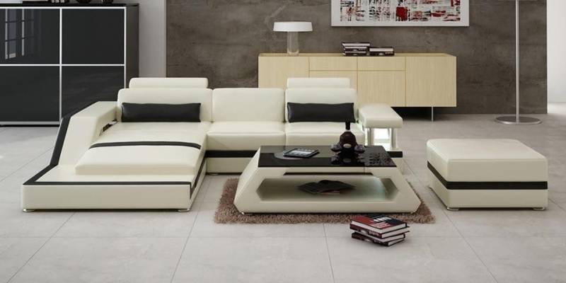 JVmoebel Ecksofa Ledersofa Couch Wohnlandschaft Ecksofa Eck Garnitur Design Modern Sofa, Made in Europa von JVmoebel