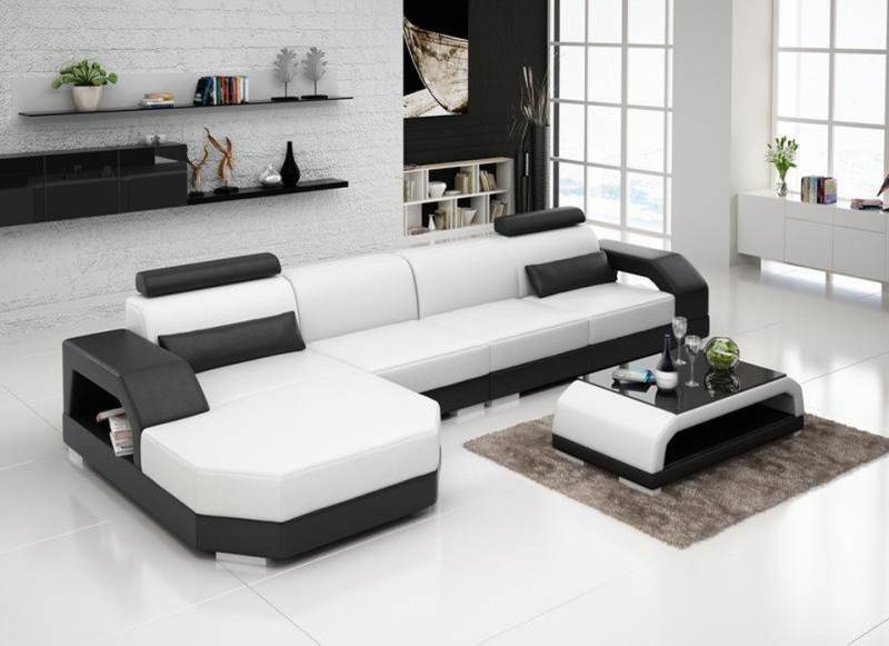 JVmoebel Ecksofa Ledersofa Couch Wohnlandschaft Ecksofa Eck Garnitur Design Modern Sofa, Made in Europa von JVmoebel