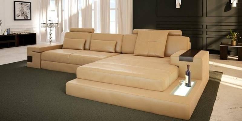 JVmoebel Ecksofa Ledersofa Sofa Couch Polster Eck Garnitur L Form Sitzecke Bellini, 1 Teile, Made in Europa von JVmoebel