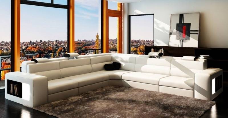 JVmoebel Ecksofa Ledersofa Sofa mit USB,Ecksofa Sitz Polster Wohnlandschaft XXL Big, Made in Europa von JVmoebel