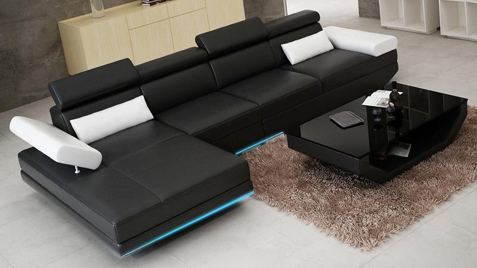 JVmoebel Ecksofa Ledersofa Sofa mit USB,Wohnlandschaft Ecksofa Garnitur Design Modern, Made in Europa JVmoebel Ecksofa Ledersofa Sofa mit USB,Wohnlandschaft Ecksofa Garnitur Design Modern, Made in Europa von JVmoebel