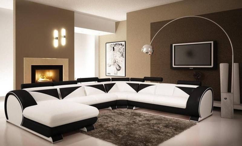 JVmoebel Wohnlandschaft Ledersofa XXL mit USB Wohnlandschaft Ledercouch Big Sofa Couch Ecksofa, 1 Teile, Made in Europa von JVmoebel