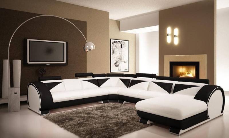 JVmoebel Wohnlandschaft Ledersofa XXL mit USB Wohnlandschaft Ledercouch Big Sofa Couch Ecksofa, 1 Teile, Made in Europa von JVmoebel