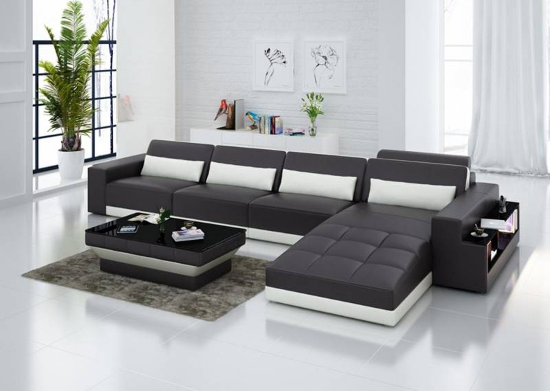 JVmoebel Ecksofa Ledersofa mit USB-Anschluss Design Couch Garnitur Modern Stil, Made in Europa JVmoebel Ecksofa Ledersofa mit USB-Anschluss Design Couch Garnitur Modern Stil, Made in Europa von JVmoebel