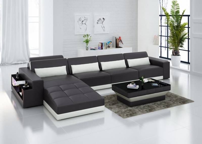 JVmoebel Ecksofa Ledersofa mit USB-Anschluss Design Couch Garnitur Modern Stil, Made in Europa JVmoebel Ecksofa Ledersofa mit USB-Anschluss Design Couch Garnitur Modern Stil, Made in Europa von JVmoebel