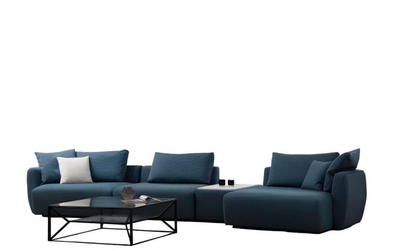 JVmoebel Ecksofa Luxuriöses Blaues Ecksofa Moderne L-Form Couch Wohnzimmer Polster Sofa, Made in Europa von JVmoebel