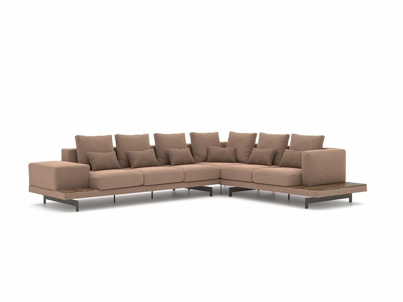 JVmoebel Ecksofa Luxus Sofa L-Form Wohnzimmer Möbel Braun Designer Neu, 3 Teile, Made in Europa von JVmoebel
