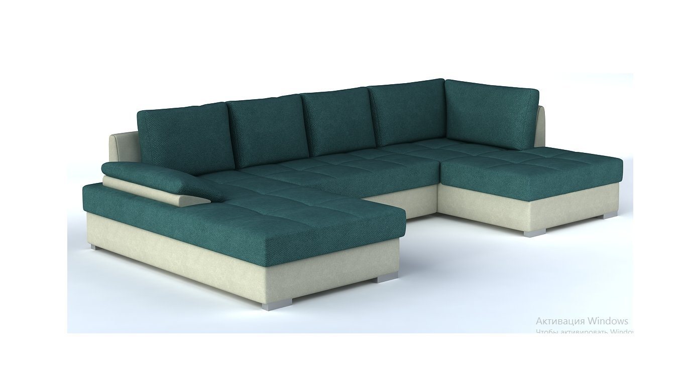 JVmoebel Ecksofa Luxus U-Form Wohnlandschaft Große Couch Polster Bettfunktion, Made in Europe von JVmoebel