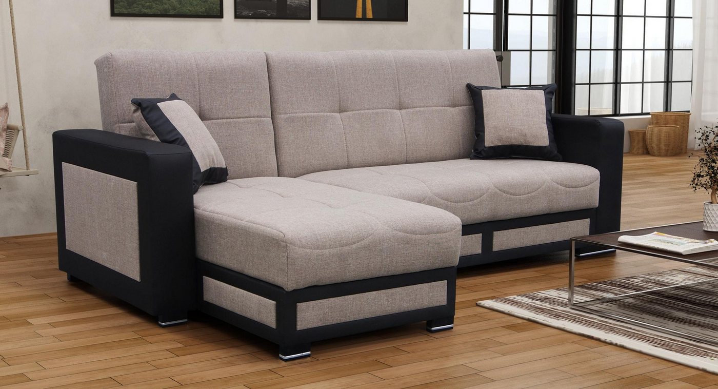 JVmoebel Ecksofa Moderne L-Form Wohnlandschaft mit Hocker - Designer Schlafsofa, Made in Europa JVmoebel Ecksofa Moderne L-Form Wohnlandschaft mit Hocker - Designer Schlafsofa, Made in Europa von JVmoebel