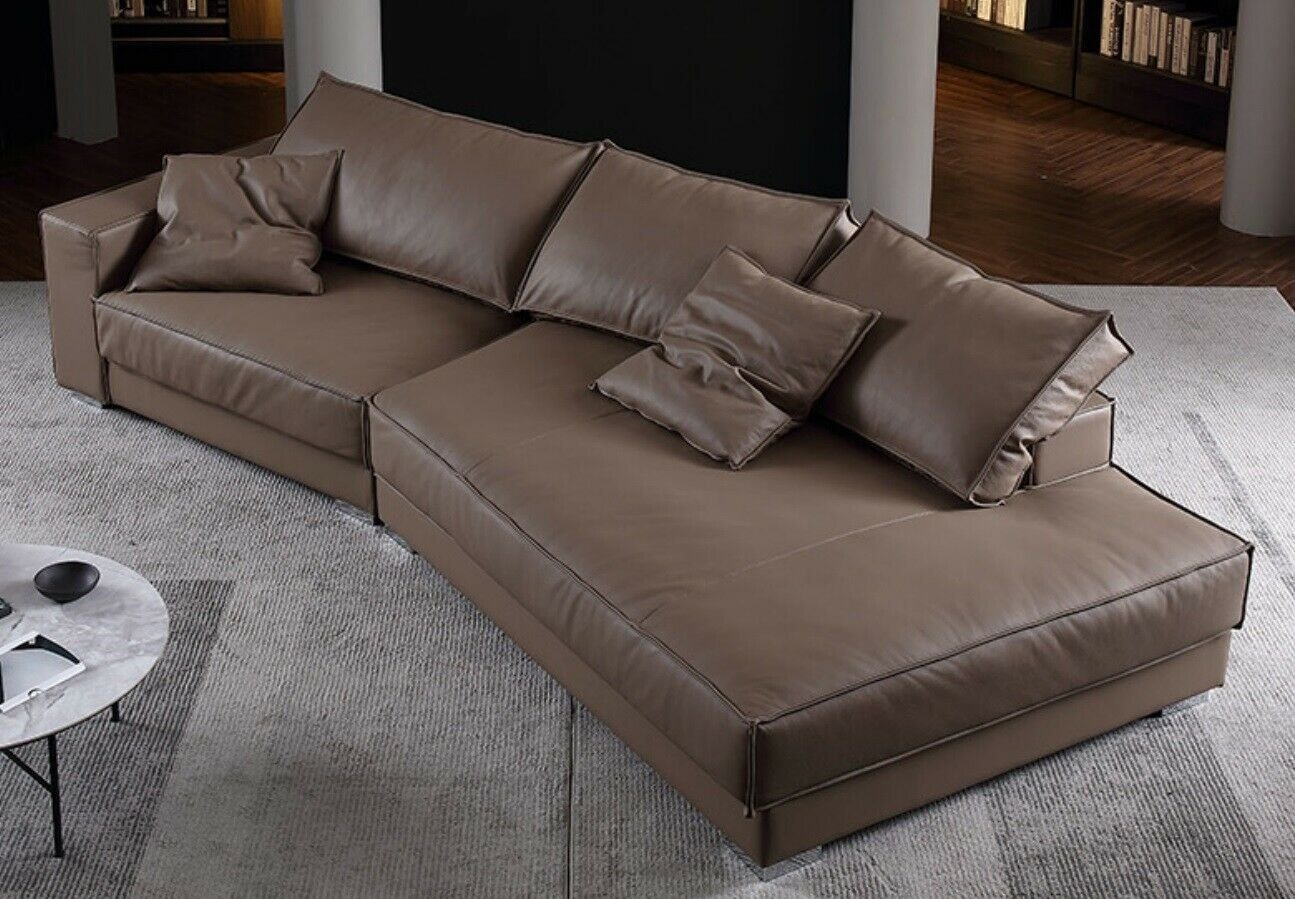 JVmoebel Ecksofa Moderne Sofas Ledersofa Couch Wohnlandschaft Sofa, Made in Europe von JVmoebel