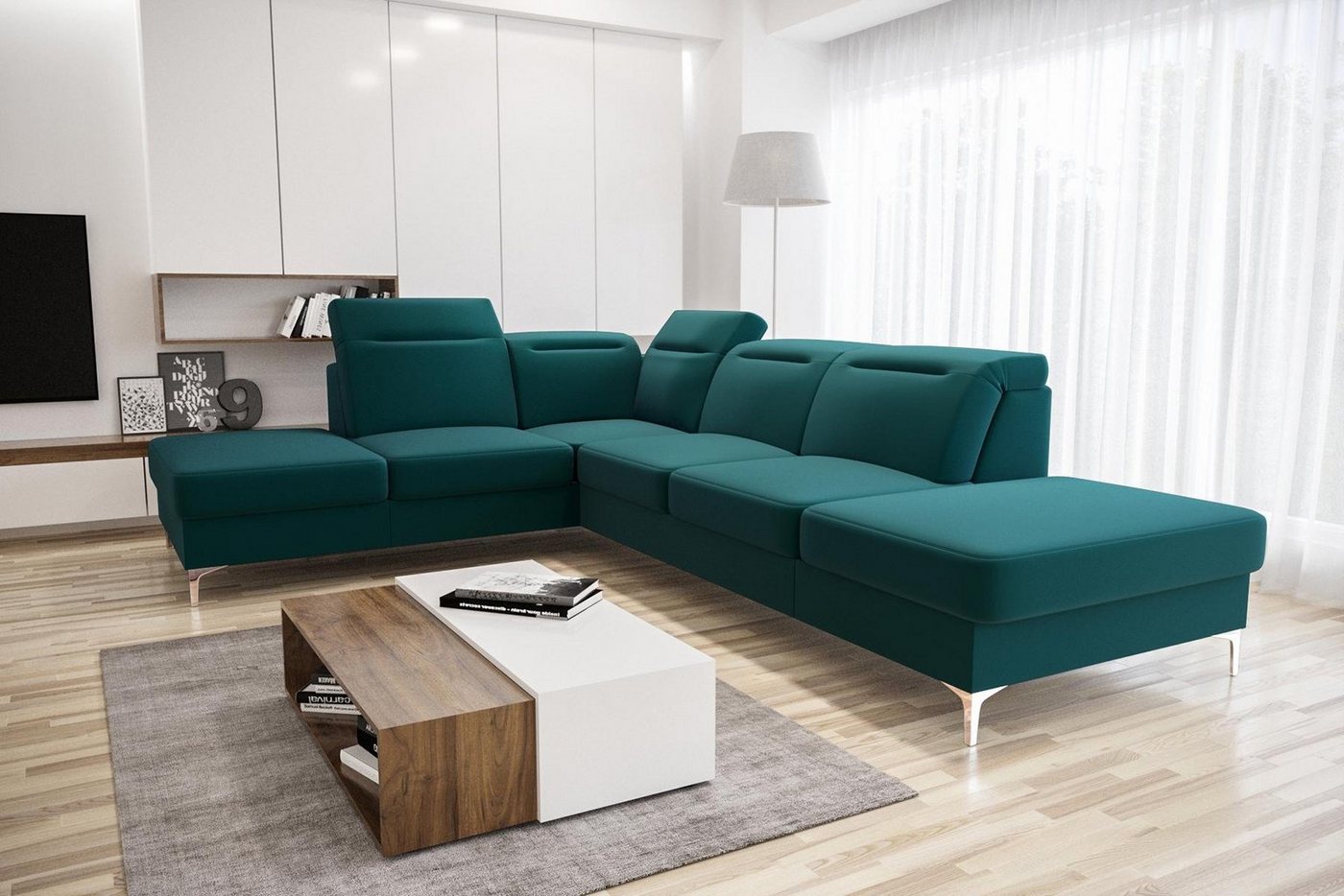 JVmoebel Ecksofa Moderne Sofas Stoffsofa Couch Wohnlandschaft Sofa Ecke Design, Made in Europe von JVmoebel