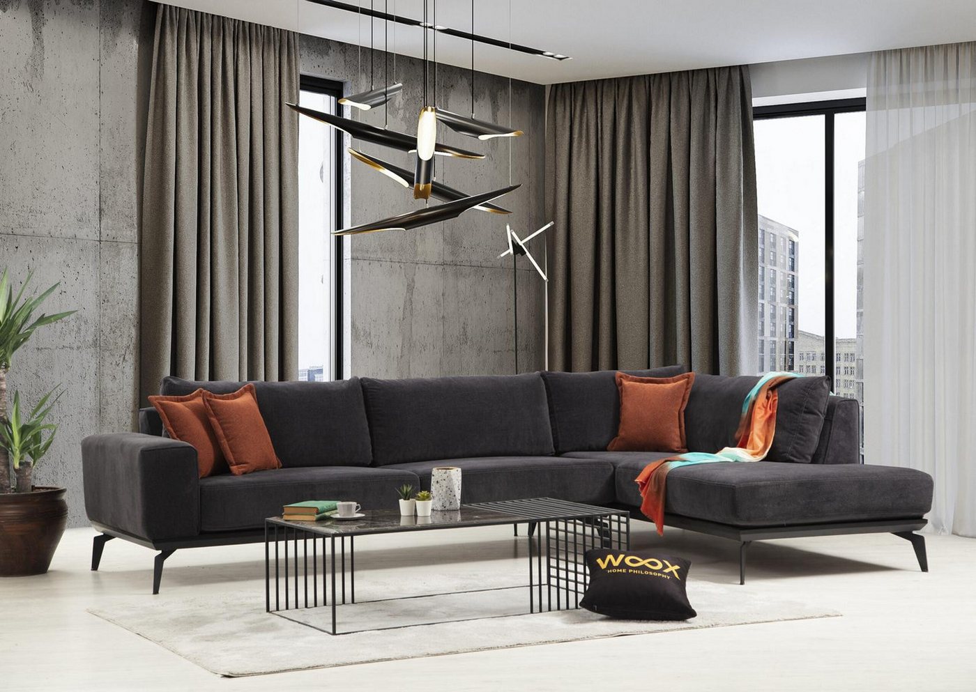 JVmoebel Ecksofa Moderner Designer Ecksofa mit grauem Polster - Exklusive Garnitur, Made in Europa JVmoebel Ecksofa Moderner Designer Ecksofa mit grauem Polster - Exklusive Garnitur, Made in Europa von JVmoebel