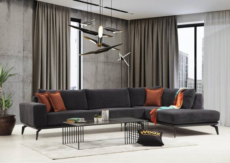 JVmoebel Ecksofa Moderner Designer Ecksofa mit grauem Polster - Exklusive Garnitur, Made in Europa JVmoebel Ecksofa Moderner Designer Ecksofa mit grauem Polster - Exklusive Garnitur, Made in Europa von JVmoebel