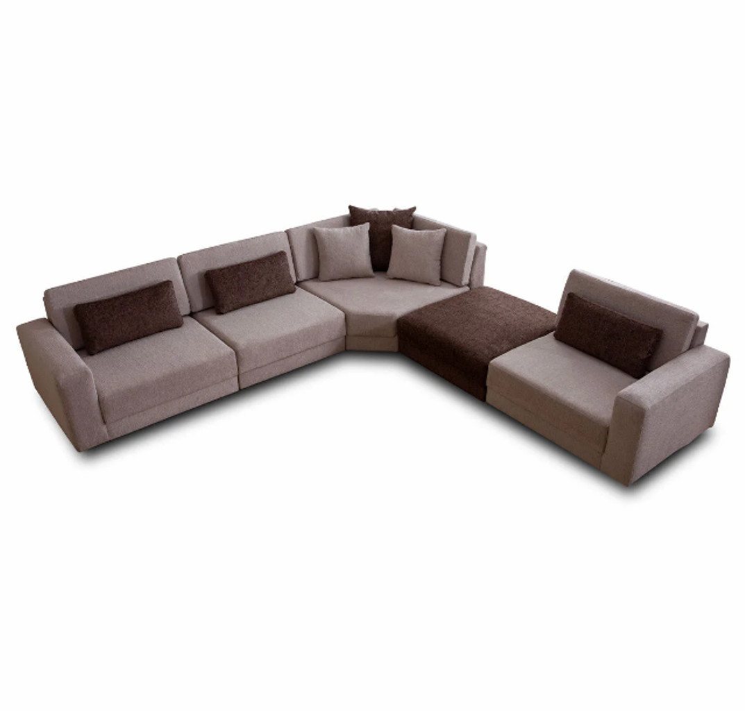 JVmoebel Ecksofa Modernes L-Form Sofa Wohnzimmer Polstercouch Stoffsofa Designer, 1 Teile, Made in Europa von JVmoebel