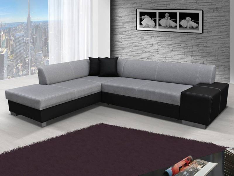 JVmoebel Ecksofa Modularer Schlafsofa mit Bettfunktion in Leder und Textil, Made in Europa von JVmoebel