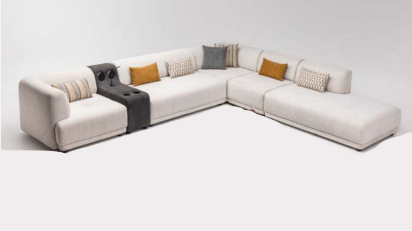 JVmoebel Ecksofa Modulsofa Ecksofa L form Stoffsofa Polstersofa Couch Sofa Beige, 1 Teile, Made in Europa von JVmoebel