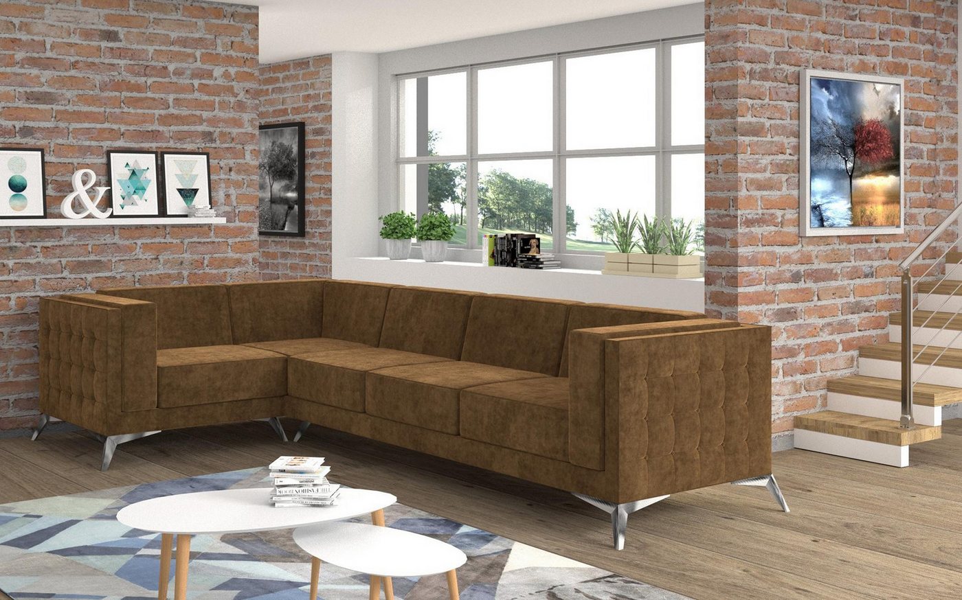 JVmoebel Ecksofa Polster Garnitur Wohnlandschaft L Form Designer Sofa Couch modern, Made in Europa JVmoebel Ecksofa Polster Garnitur Wohnlandschaft L Form Designer Sofa Couch modern, Made in Europa von JVmoebel