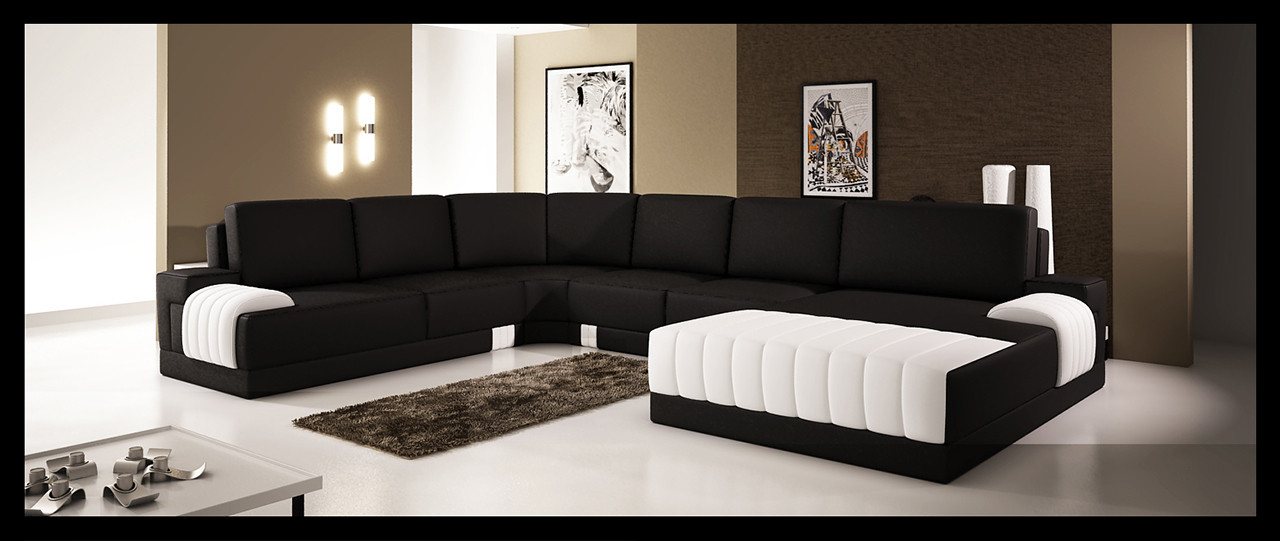 JVmoebel Wohnlandschaft Polster Ledersofa Couch U-Form Wohnlandschaft UForm Sofa Weiß, Made in Europa JVmoebel Wohnlandschaft Polster Ledersofa Couch U-Form Wohnlandschaft UForm Sofa Weiß, Made in Europa von JVmoebel