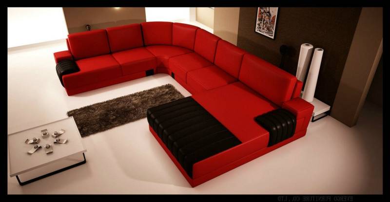 JVmoebel Wohnlandschaft Polster Ledersofa Couch U-Form Wohnlandschaft UForm Sofa Weiß, Made in Europa von JVmoebel