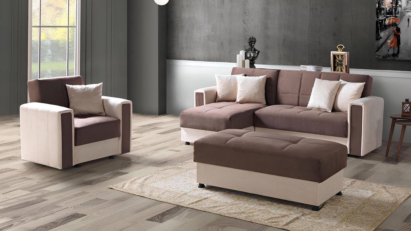 JVmoebel Ecksofa Premium Polsterhocker im L-Form Design aus Textil für Möbel, Made in Europa JVmoebel Ecksofa Premium Polsterhocker im L-Form Design aus Textil für Möbel, Made in Europa von JVmoebel