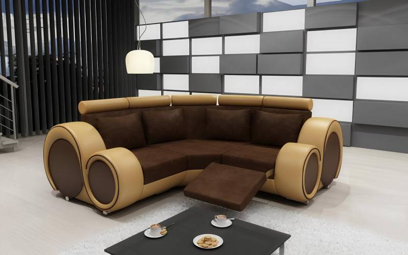 JVmoebel Ecksofa STOFFSOFA WOHNLANDSCHAFT SOFA RELAXFUNKTION COUCH ECKSOFA, Made in Europa von JVmoebel