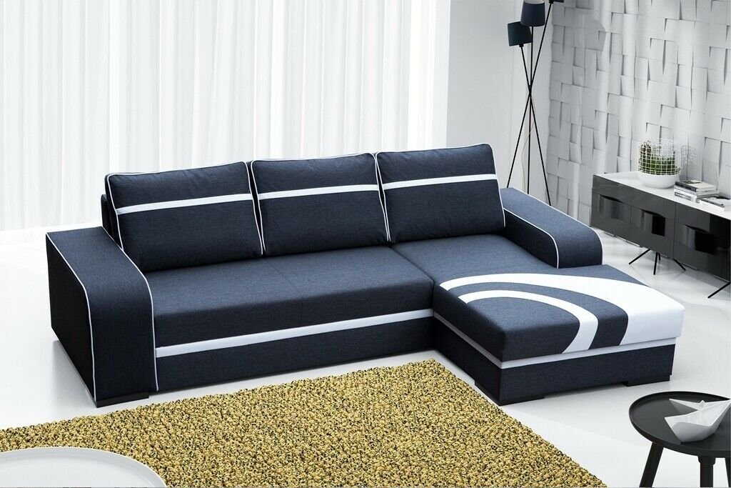 JVmoebel Ecksofa Schlafsofa Eck Sofa Couch Bettfunktion Polster Eck Garnitur, Mit Bettfunktion von JVmoebel
