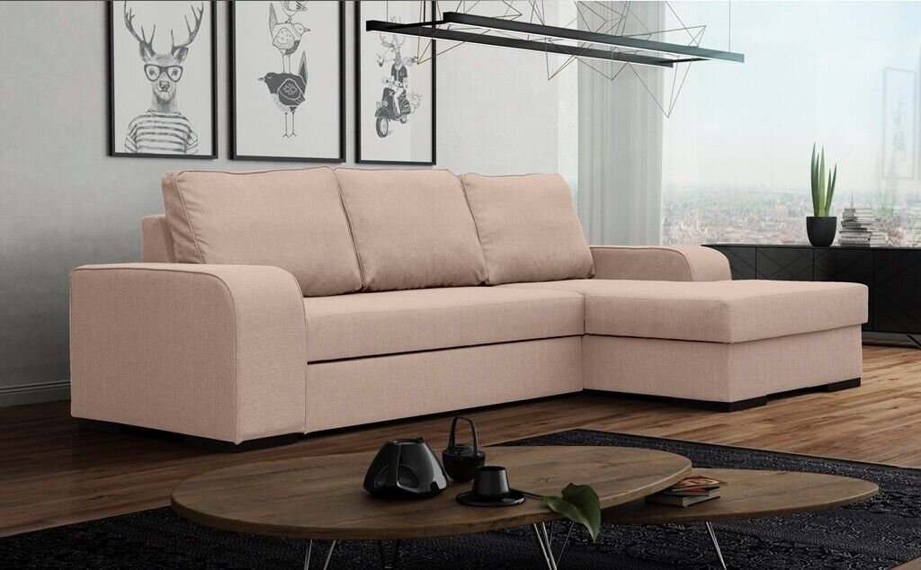 JVmoebel Ecksofa Schlafsofa Eck Sofa Couch Bettfunktion Polster Eck Garnitur Neu, Mit Bettfunktion von JVmoebel