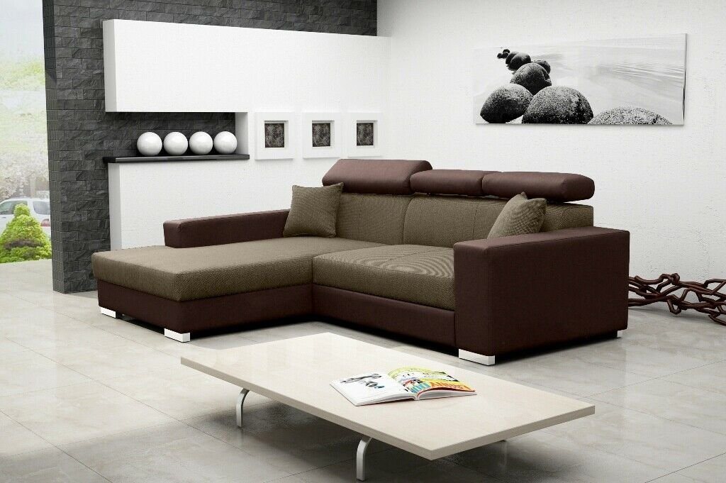 JVmoebel Ecksofa Schlafsofa Eck Sofa Couch Bettfunktion Polster Eck Garnitur Sofas, Mit Bettfunktion von JVmoebel