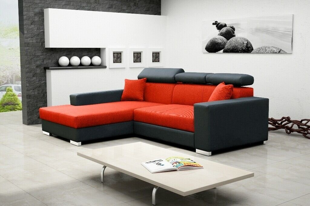 JVmoebel Ecksofa Schlafsofa Eck Sofa Couch Bettfunktion Polster Eck Garnitur Sofas, Mit Bettfunktion von JVmoebel