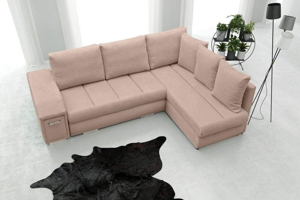 JVmoebel Ecksofa Schlafsofas Wohnlandschaft Sofa Couch Eck Sofas Garnitur Polster Ecke, Mit Bettfunktion von JVmoebel