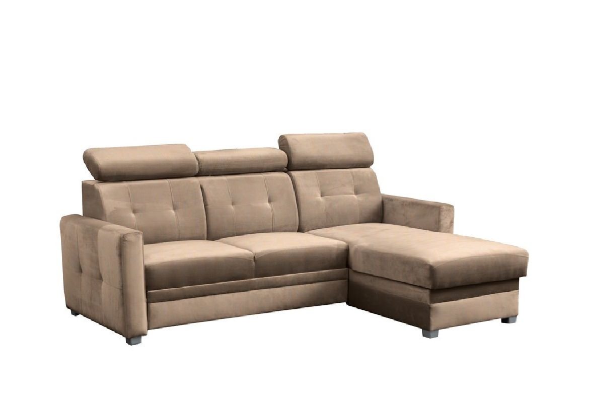 JVmoebel Ecksofa Sofa Designer Sofas Bettfunktion Bettkasten Schlafsofa Ecksofa Couch, Mit Bettfunktion von JVmoebel