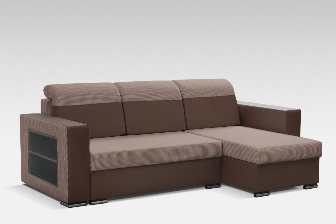 JVmoebel Ecksofa Sofa Designer Sofas Eckgarnitur Bettfunktion Bettkasten Schlafsofa, Mit Bettfunktion von JVmoebel