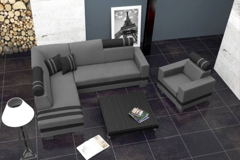 JVmoebel Ecksofa Sofa Schlafsofa Designer Sofa mit Bettfunktion + Bettkasten Ecksofa, Mit Bettfunktion von JVmoebel