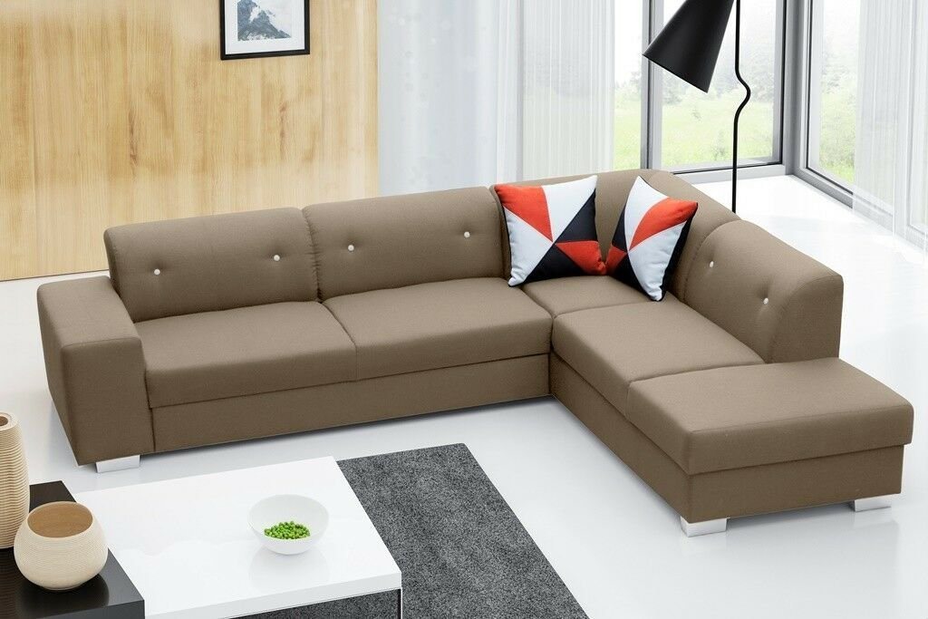 JVmoebel Ecksofa Sofa Schlafsofa Designer Sofa mit Bettfunktion + Bettkasten Ecksofa, Mit Bettfunktion von JVmoebel