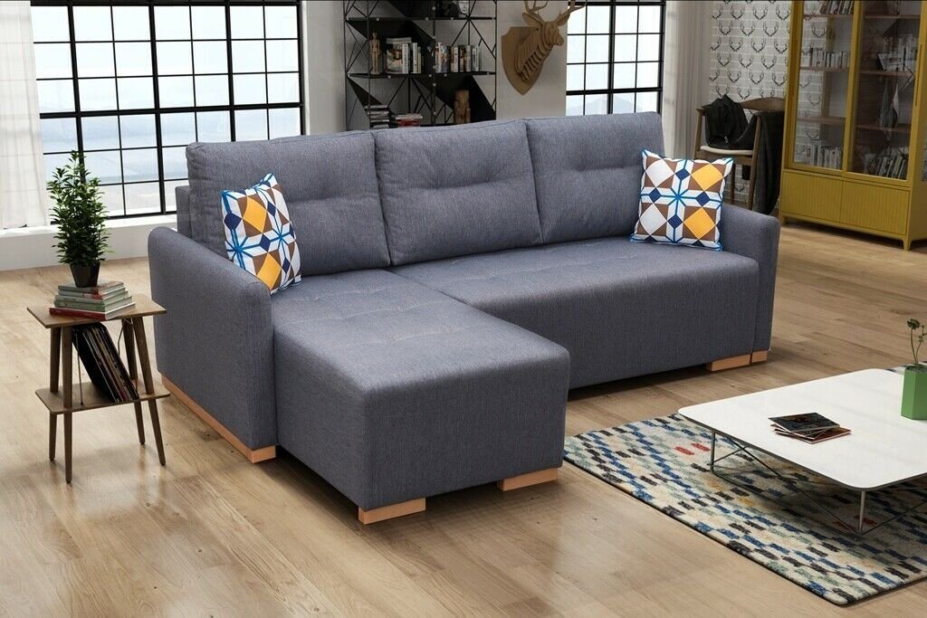 JVmoebel Ecksofa Sofa Schlafsofa Designer Sofa mit Bettfunktion - Bettkasten Ecksofa, mit Bettfunktion von JVmoebel