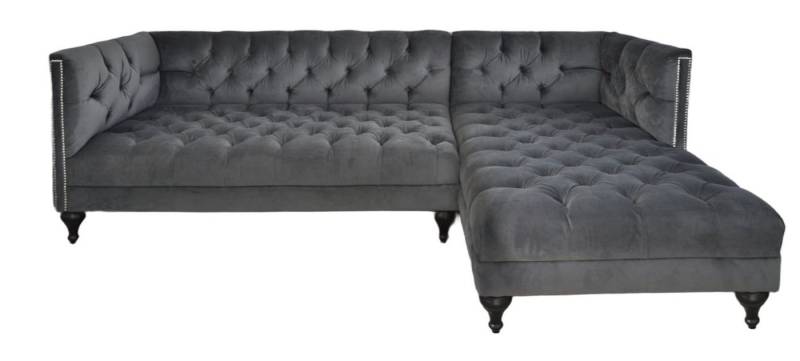 JVmoebel Ecksofa Sofa Stoff Textil Couch Polster Garnitur Stoffsofa Couchen Grau, Made in Europa von JVmoebel