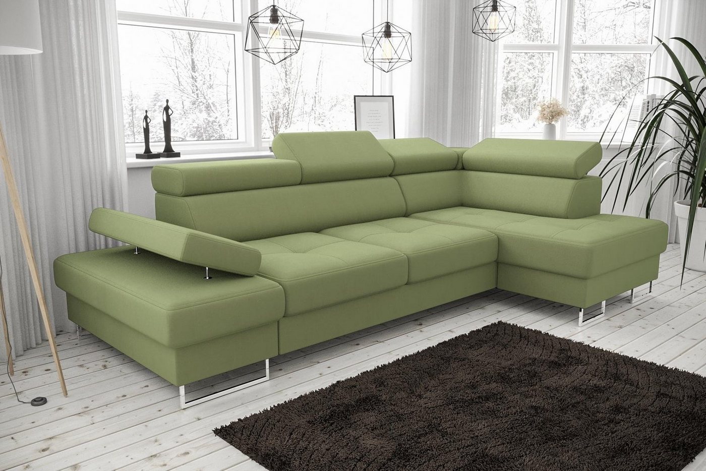 JVmoebel Ecksofa Sofas L Form Sofa Couch Polster Wohnlandschaft Design Ecksofa, Made in Europe von JVmoebel